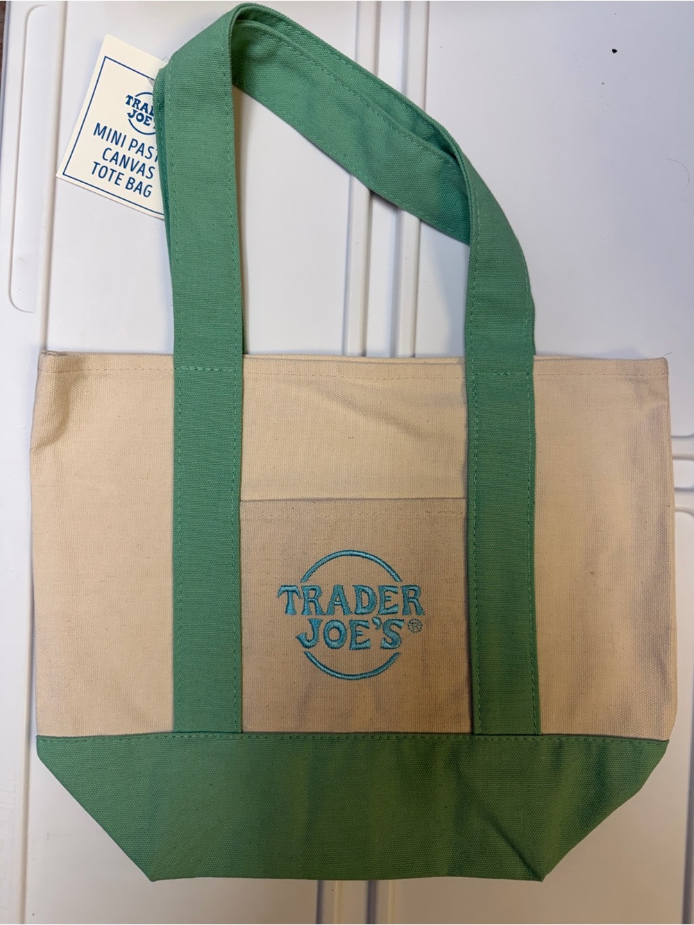 Trader Joe’s mini Green-Accent Canvas Tote Bag